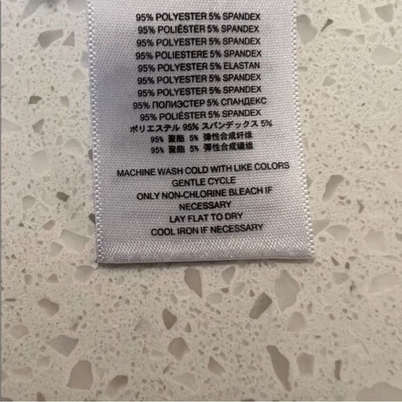 Michael Kors Teal White Stripe Drapery Knotted Waist Size Large Blouse - Picture 6 of 8